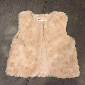 Girl’s Pink Faux Fur Vest